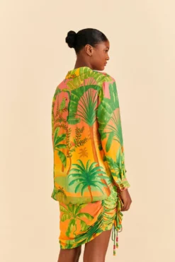 Farm Rio Sunrise Scenario Lenzing™ Ecovero™ Viscose Shirt -Outer Aura 309571 04