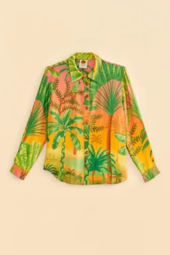 Farm Rio Sunrise Scenario Lenzing™ Ecovero™ Viscose Shirt -Outer Aura 309571 06