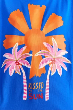 Farm Rio Blue Kissed By The Sun Organic Cotton T-Shirt -Outer Aura 309573 04