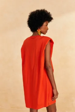 Farm Rio Red Brasil Mini T-Shirt Dress -Outer Aura 309588 04