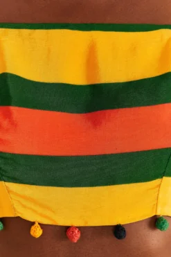 Farm Rio Yellow, Green & Red Striped Crop Top -Outer Aura 310659 05 scaled