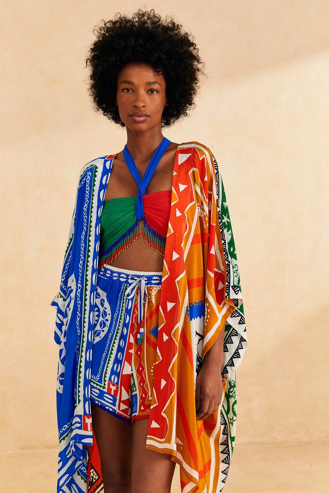 Farm Rio Off-White Pitta Colors Kimono 1 Farm Rio Off-White Pitta Colors Kimono