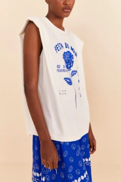 Farm Rio Festa Do Mar Organic Cotton T-Shirt -Outer Aura 310677 03