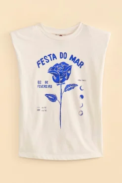 Farm Rio Festa Do Mar Organic Cotton T-Shirt -Outer Aura 310677 06