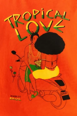 Farm Rio Orange Tropical Love Organic Cotton T-Shirt -Outer Aura 310678 04