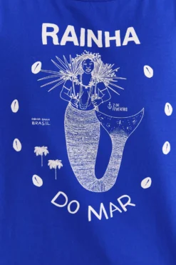 Farm Rio Blue Rainha Do Mar Organic Cotton T-Shirt 8 Farm Rio Blue Rainha Do Mar Organic Cotton T-Shirt -Outer Aura 310682 04 scaled