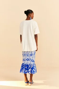 Farm Rio White Mar Da Bahia Organic Cotton T-shirt -Outer Aura 310696 04