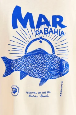 Farm Rio White Mar Da Bahia Organic Cotton T-shirt -Outer Aura 310696 05