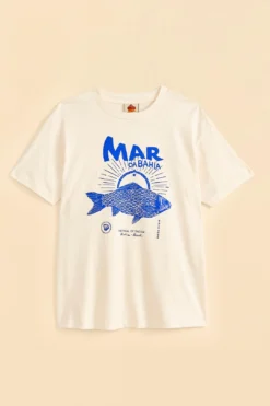 Farm Rio White Mar Da Bahia Organic Cotton T-shirt -Outer Aura 310696 06