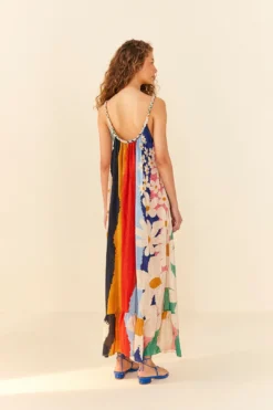 Farm Rio Super Fun Daisy Maxi Dress -Outer Aura 311363 04