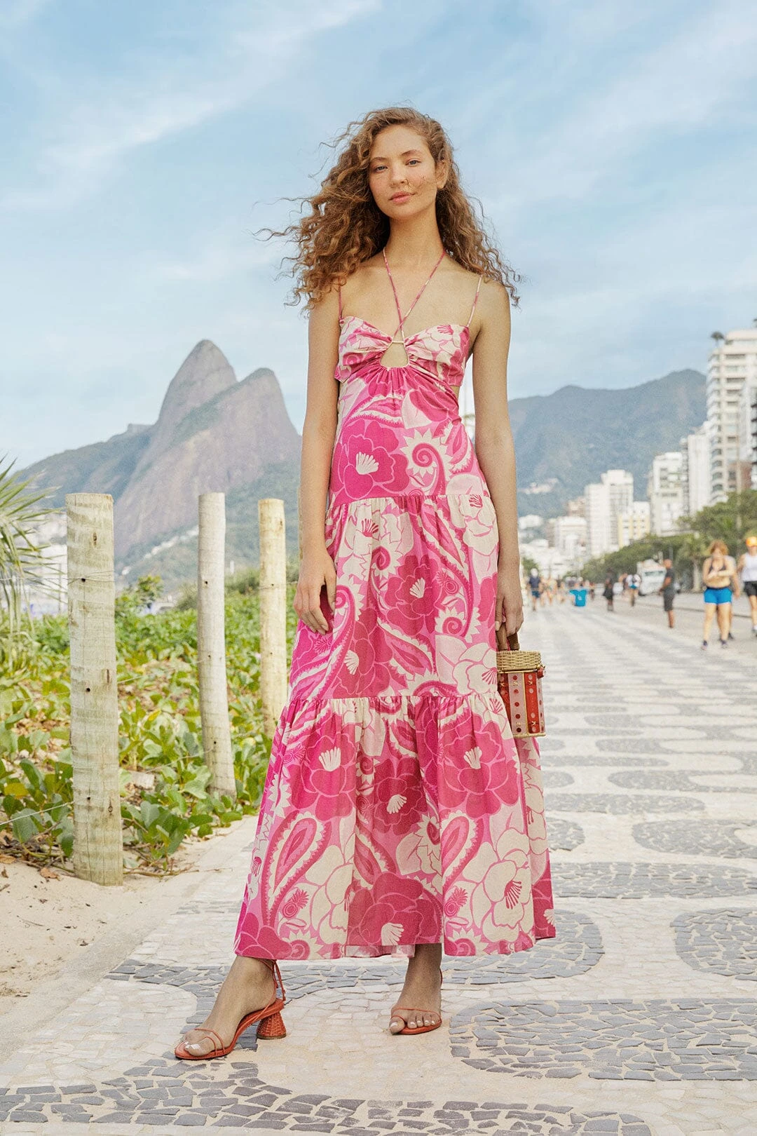 Pink Tropical Groove Maxi Dress 1 Pink Tropical Groove Maxi Dress