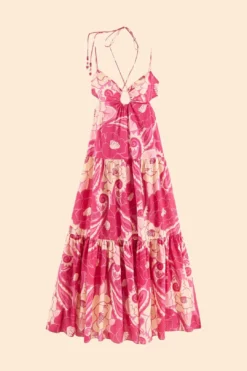 Pink Tropical Groove Maxi Dress 11 Pink Tropical Groove Maxi Dress -Outer Aura 311532 06
