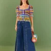 Farm Rio Multi Stitches Crochet Blouse