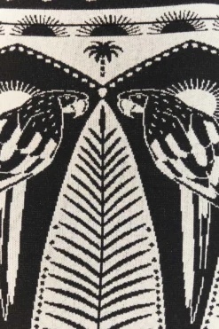 Farm Rio Black Macaw Elegance Knit Skirt -Outer Aura 311568 04