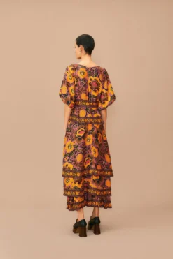 Farm Rio Blush Garden Bloom Maxi Dress -Outer Aura 312002 04