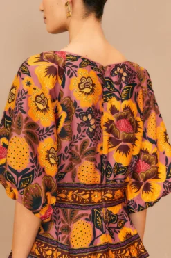 Farm Rio Blush Garden Bloom Maxi Dress -Outer Aura 312002 05