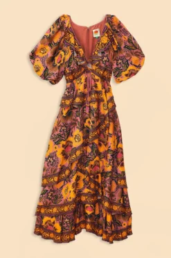 Farm Rio Blush Garden Bloom Maxi Dress -Outer Aura 312002 07