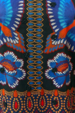 Farm Rio Black Ainika Sparkle Short Sleeve Blouse -Outer Aura 312281 05