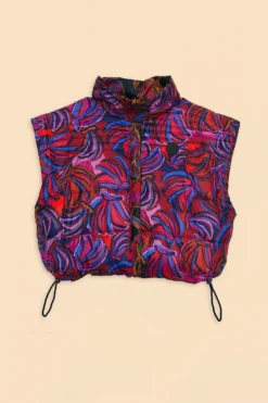 Farm Rio Black Wild Horses Reversible Puffer Jacket -Outer Aura 312503 011