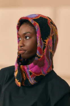 Farm Rio Black Wild Horses Reversible Puffer Jacket -Outer Aura 312503 06