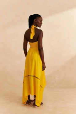Farm Rio Yellow Sleeveless Maxi Dress -Outer Aura 313606 04 scaled