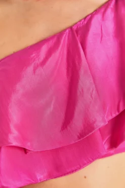 Farm Rio Dark Pink Marocaine Ruffle Top -Outer Aura 313616 05