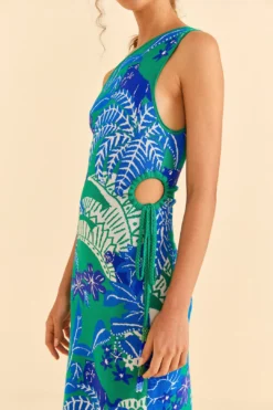 Farm Rio Green Jungle Panther Knit Dress 8 Farm Rio Green Jungle Panther Knit Dress -Outer Aura 313645 03