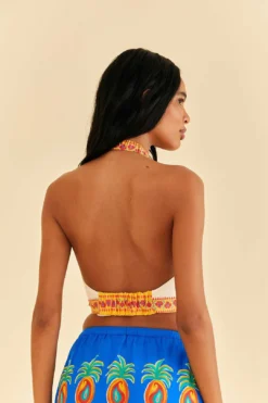 Farm Rio Off-White Vivid Garden Top -Outer Aura 313675 04