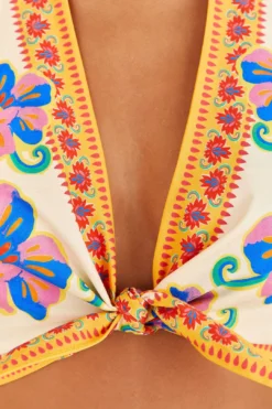 Farm Rio Off-White Vivid Garden Top -Outer Aura 313675 05