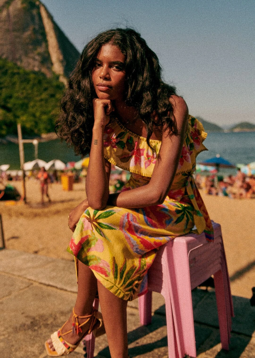 Farm Rio Summer Forest Yellow Parioca Blouse 3 Farm Rio Summer Forest Yellow Parioca Blouse - Image 3