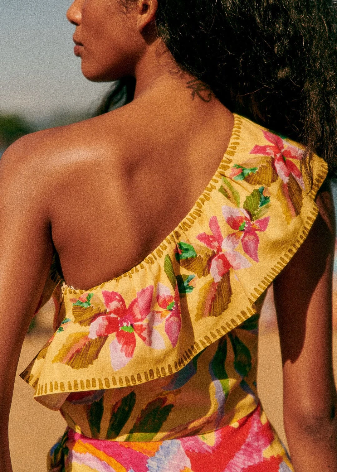 Farm Rio Summer Forest Yellow Parioca Blouse 4 Farm Rio Summer Forest Yellow Parioca Blouse - Image 4