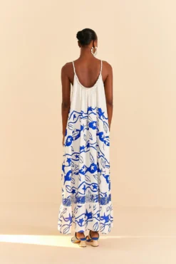 Farm Rio Off-White Pitta Waves Sleeveless Maxi Dress -Outer Aura 314086 04