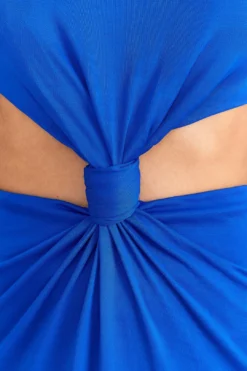 Farm Rio Blue Knot Cut Out Maxi Dress -Outer Aura 314099 05