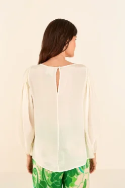 Farm Rio Off White Lace Blouse -Outer Aura 314470 03