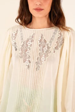 Farm Rio Off White Lace Blouse -Outer Aura 314470 04