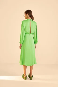 Farm Rio Lime Shoulder Pads Maxi Dress 9 Farm Rio Lime Shoulder Pads Maxi Dress -Outer Aura 314476 04