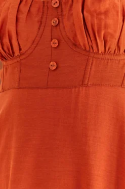 Farm Rio Brown Sleeveless Maxi Dress -Outer Aura 314507 05