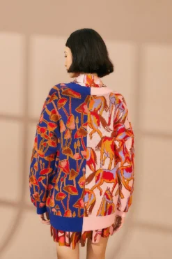 Farm Rio Mixed Mushrooms Knit Cardigan -Outer Aura 315996 04