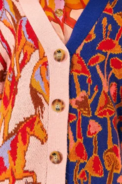 Farm Rio Mixed Mushrooms Knit Cardigan -Outer Aura 315996 05