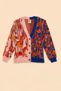 Farm Rio Mixed Mushrooms Knit Cardigan -Outer Aura 315996 07