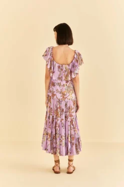 Farm Rio Lilac Floral Monkey Short Sleeve Maxi Dress 9 Farm Rio Lilac Floral Monkey Short Sleeve Maxi Dress -Outer Aura 316417 04 scaled