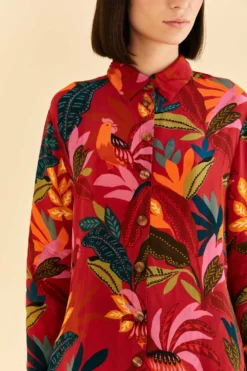 Farm Rio Red Rooster Leaves Long Sleeve Shirt -Outer Aura 316428 03 ad188ae2 2cf1 4cd5 8ec8 473b3720864c scaled