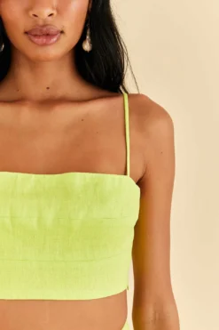 Farm Rio Lime Sleeveless Crop Top -Outer Aura 317225 03