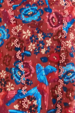 Farm Rio Blush Floral Birds Sleeveless Blouse -Outer Aura 318136 05 scaled