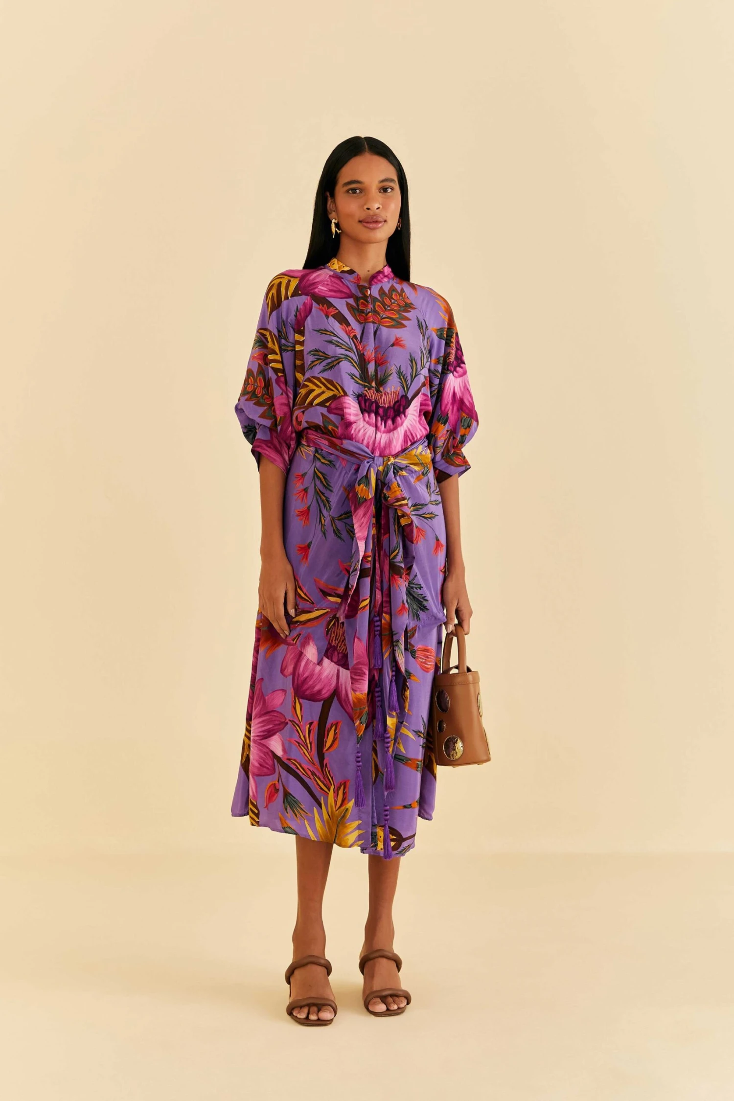 Farm Rio Purple Maxi Flowers Maxi Dress 1 Farm Rio Purple Maxi Flowers Maxi Dress