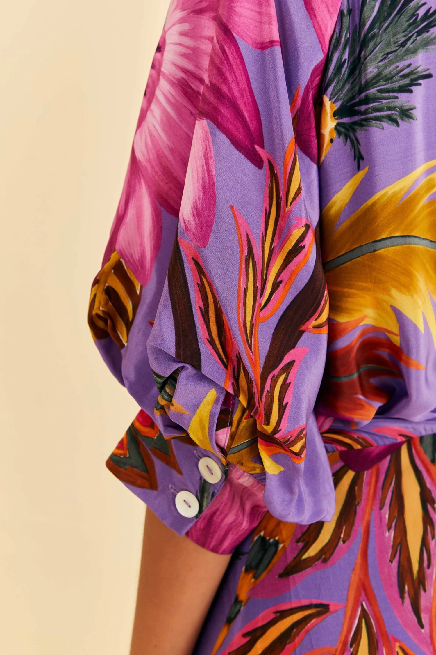 Farm Rio Purple Maxi Flowers Maxi Dress 4 Farm Rio Purple Maxi Flowers Maxi Dress - Image 4