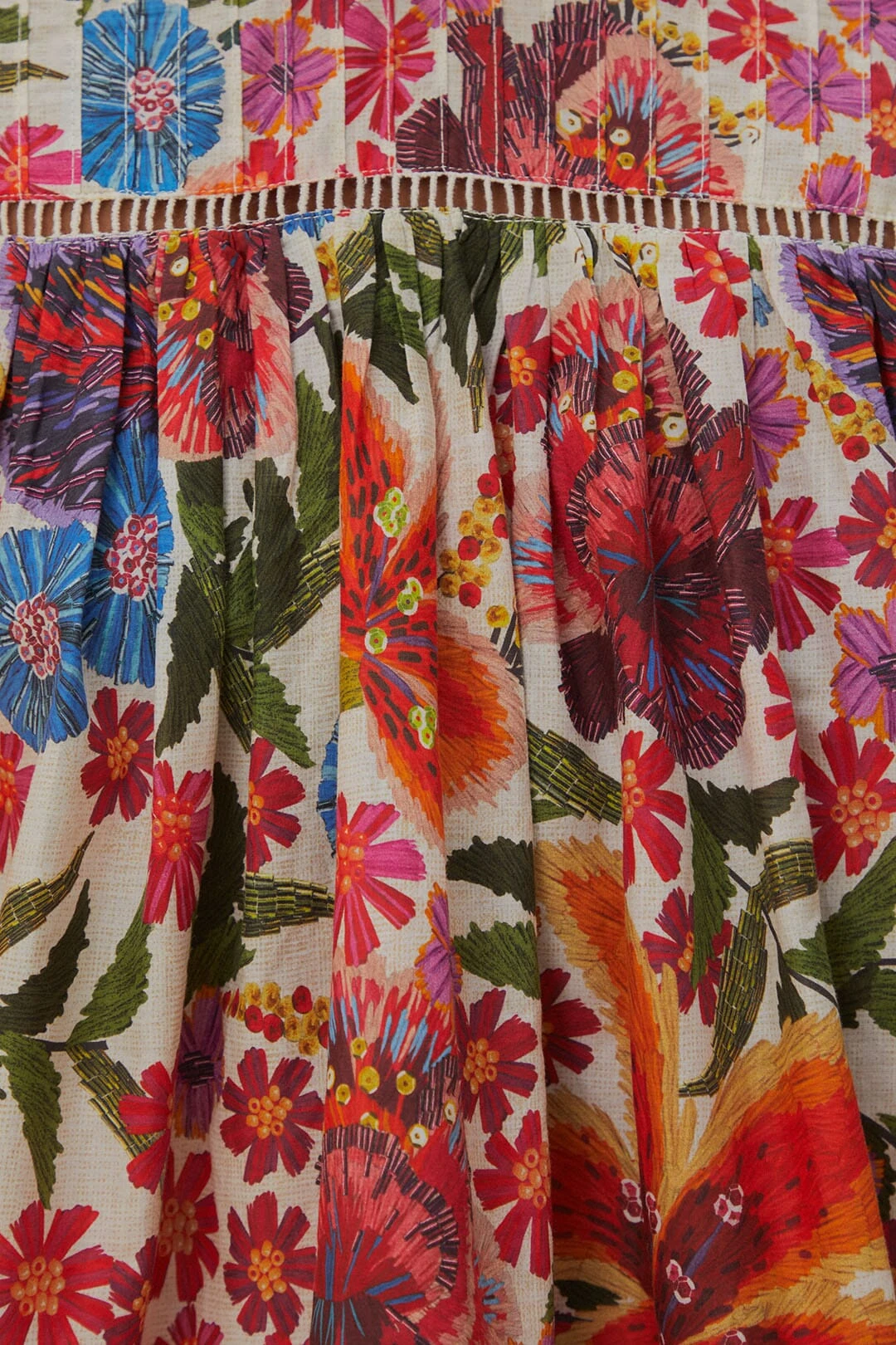 Farm Rio Off-White Tropical Yard Blouse 6 Farm Rio Off-White Tropical Yard Blouse - Image 6