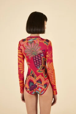 Farm Rio ADIDAS FARM Bodysuit Vivid Berry 8 Farm Rio ADIDAS FARM Bodysuit Vivid Berry -Outer Aura HI5231 04 scaled