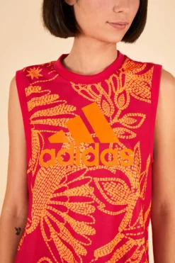 Farm Rio ADIDAS FARM Tank Top Vivid Berry -Outer Aura HL6082 03 scaled