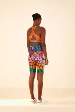 Farm Rio Farm Medium-Support Bra Bold Green / Better Scarlet -Outer Aura HS1187 04